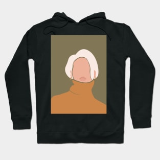 Blonde Bob Style Woman Hoodie